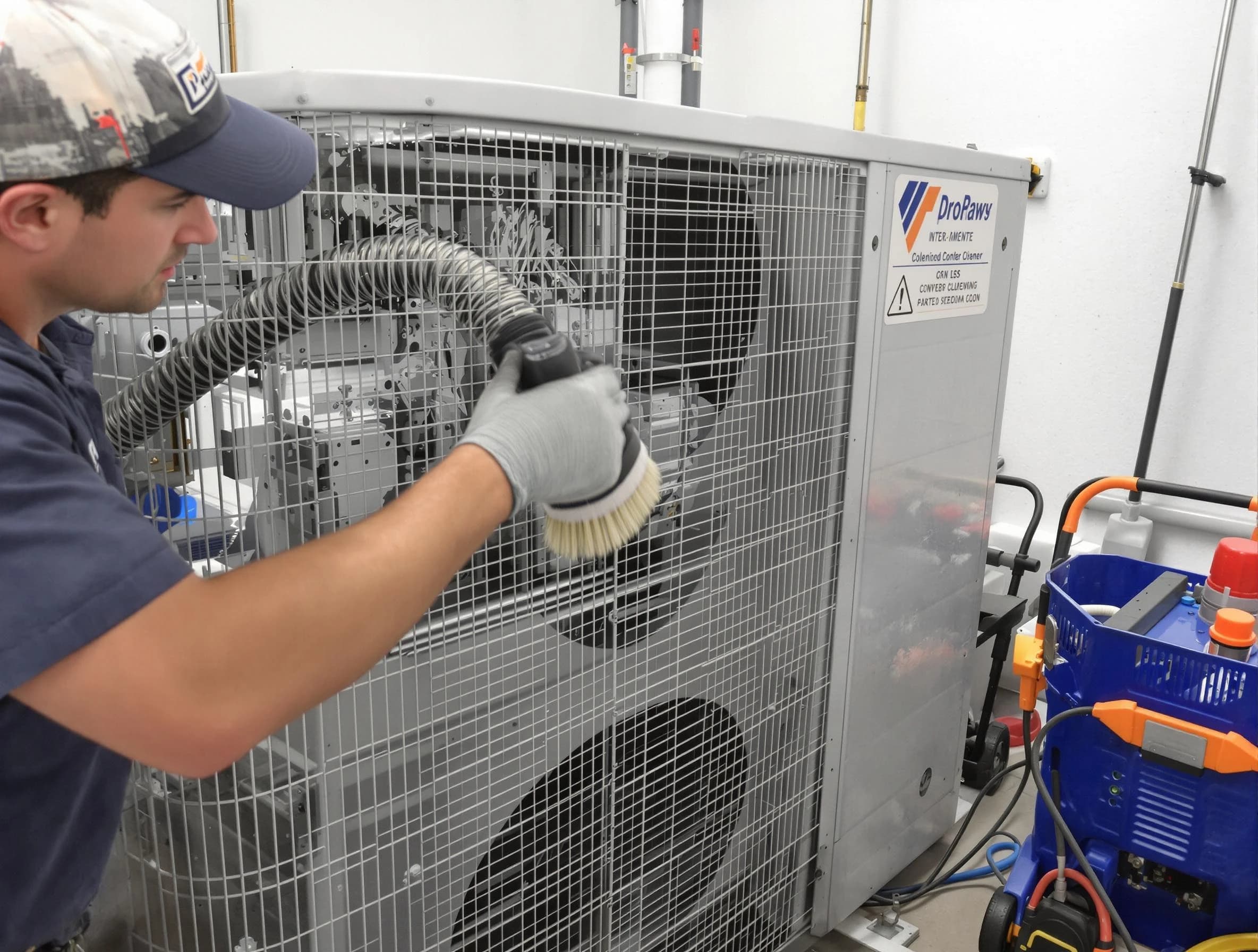Chartiers Air Duct Cleaning specialist performing precision AC coil cleaning for improved system performance in Chartiers