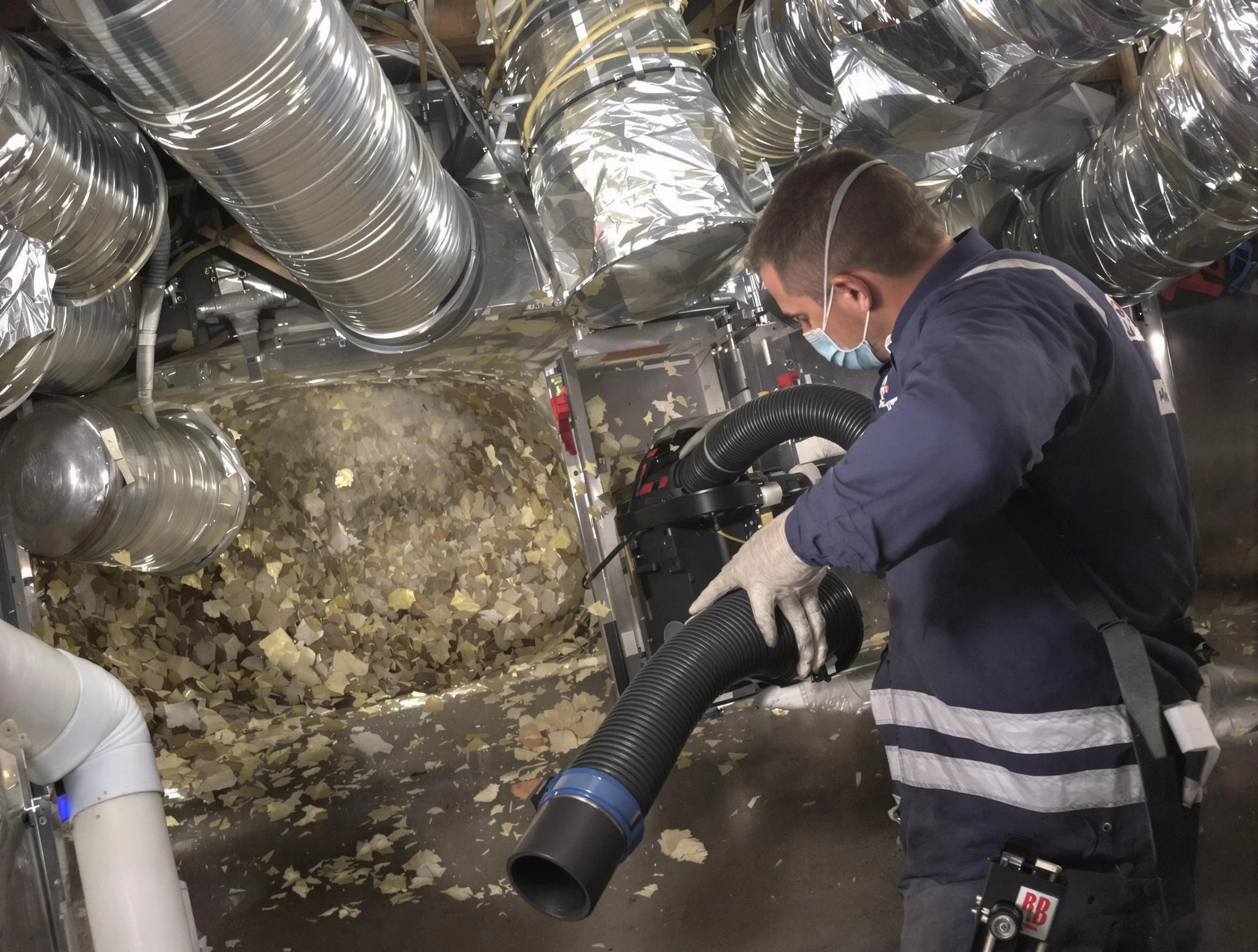 Chartiers Air Duct Cleaning specialist operating negative pressure cleaning equipment for thorough duct maintenance in Chartiers