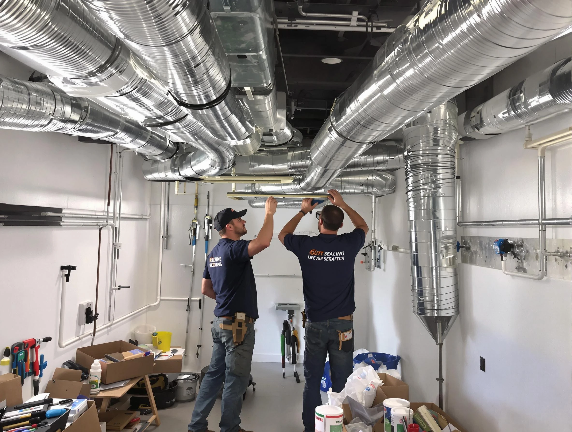 Chartiers Air Duct Cleaning technician applying professional duct sealing solutions in Chartiers